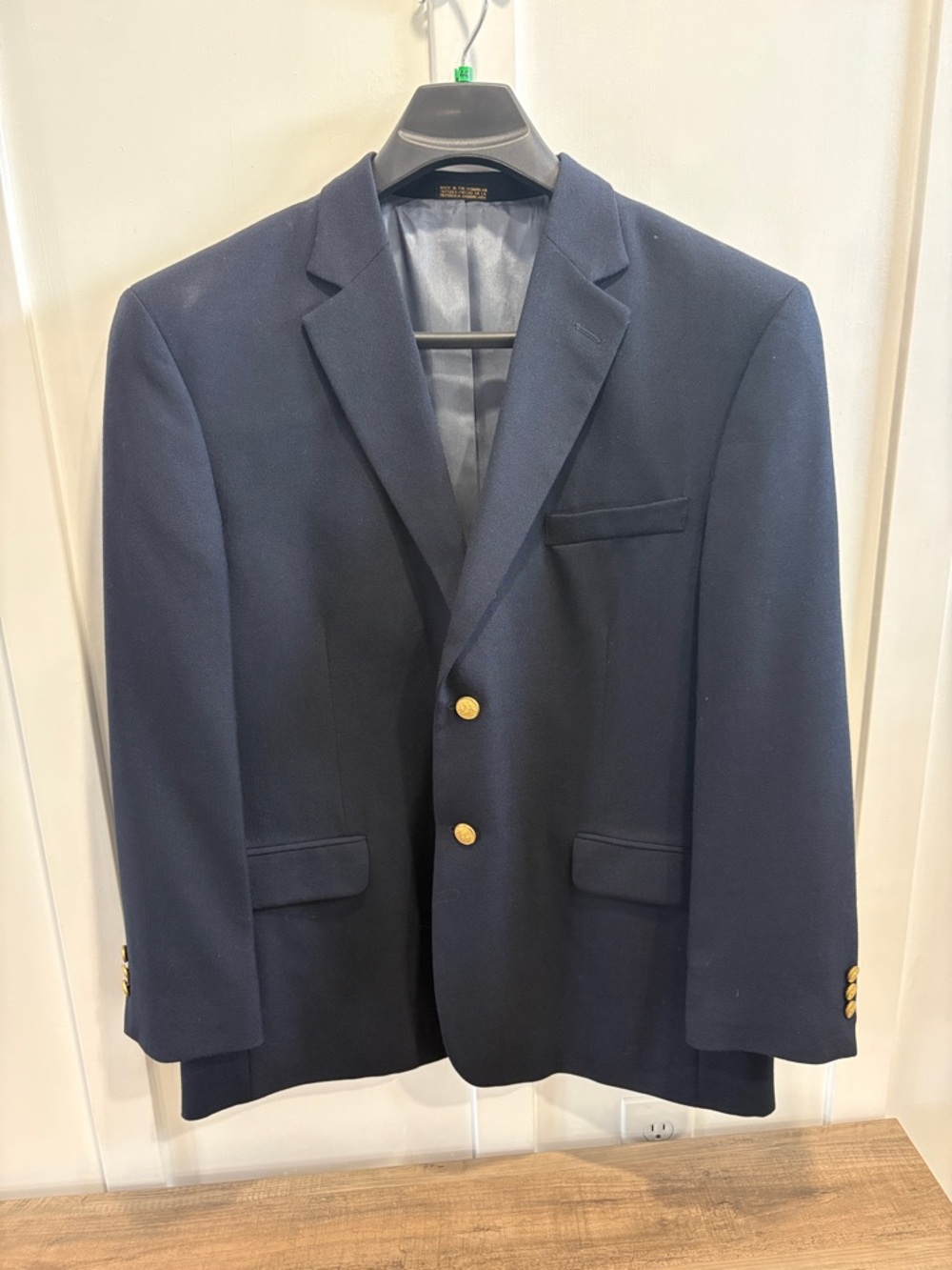 Stafford Navy Sport Coat with Gold Buttons